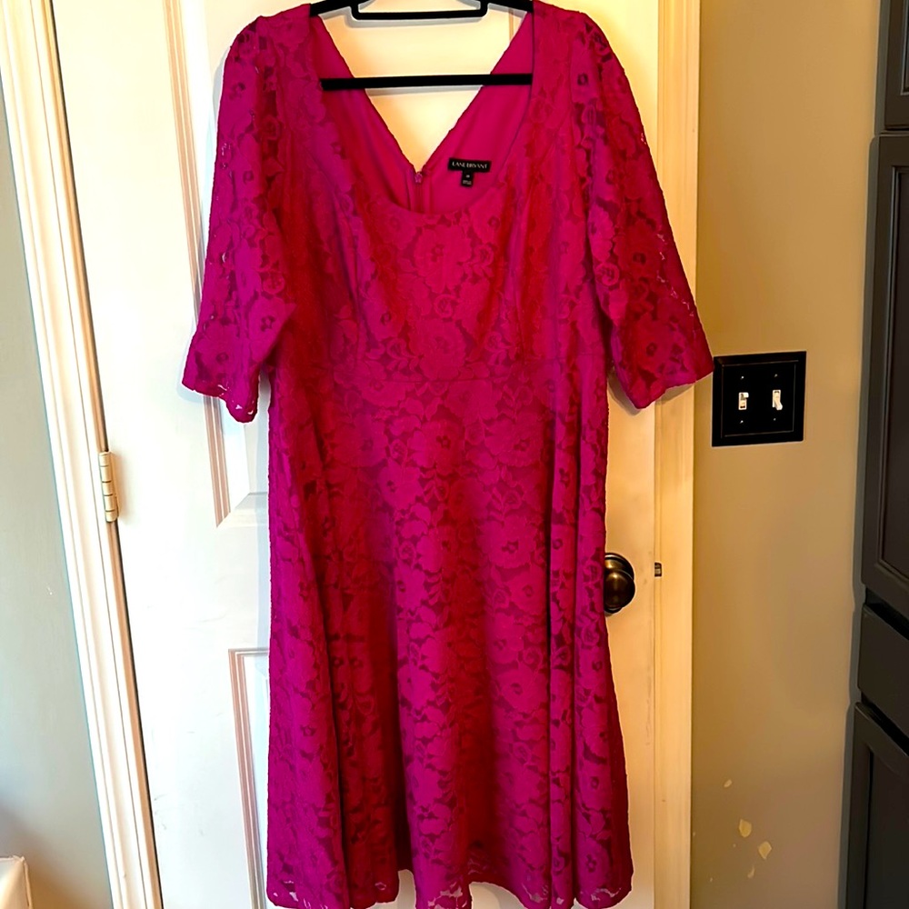 Gorgeous, fuchsia dress from Lane Bryant